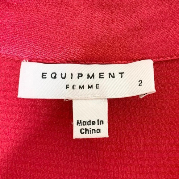 Equipment Adisa Wrap Midi Dress Asymmetric Belted Satin Amaranth Magenta Size 2 - Picture 13 of 16